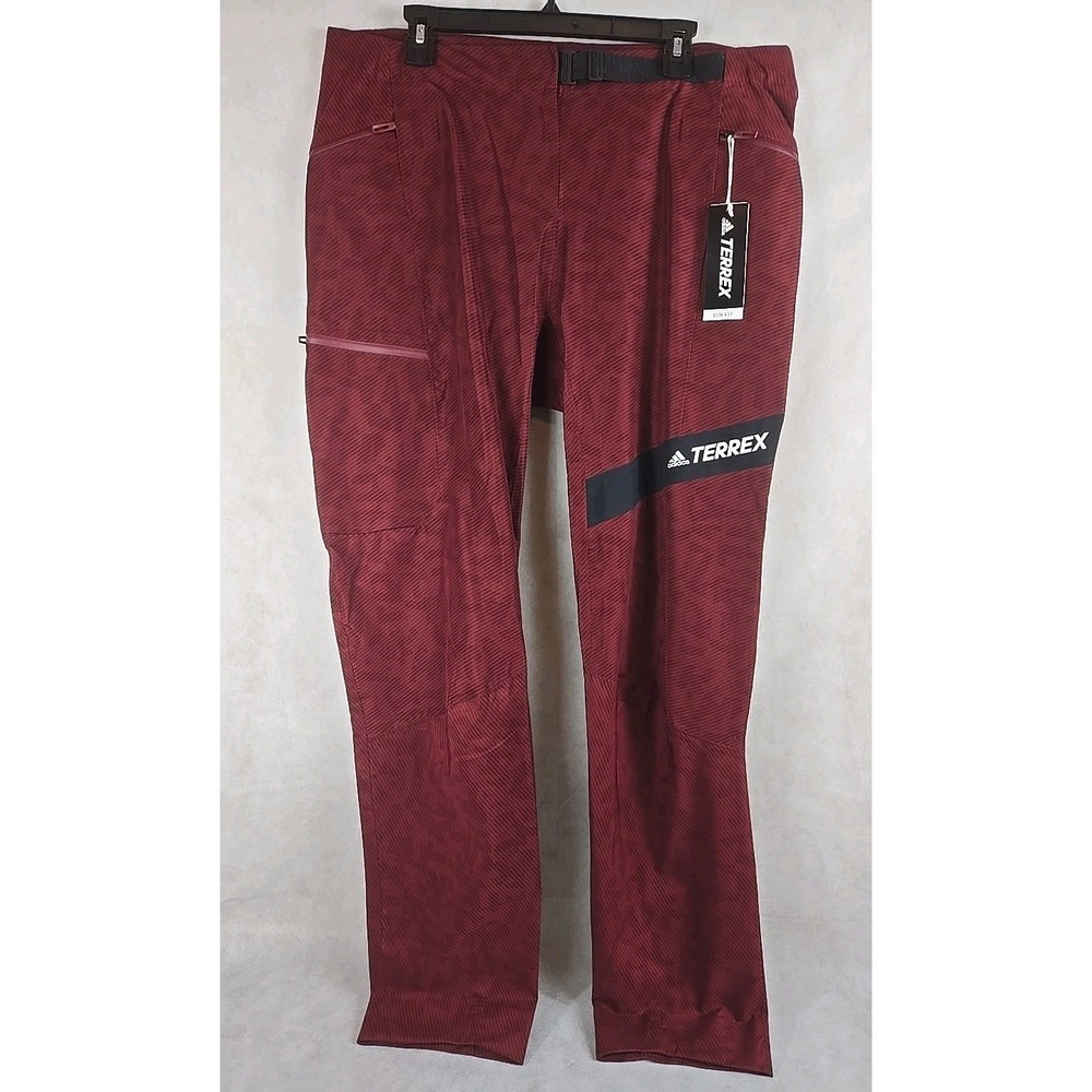 NEW Adidas Womens Size XL Terrex RAIN RDY Primekn Shadow Red Hiking Pants‎ NWT
